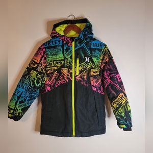 Hurley Graffiti Parka Jacket size 10-12